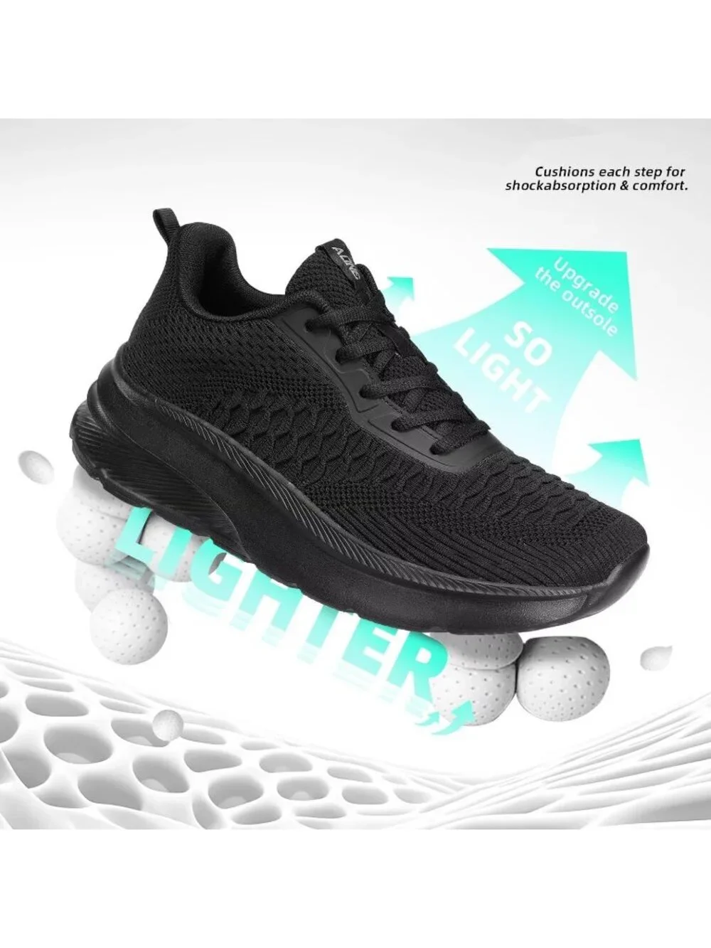 Men's Black Wide Toe Walking Shoes Casual Trail Running Sneakers Cross Trainer